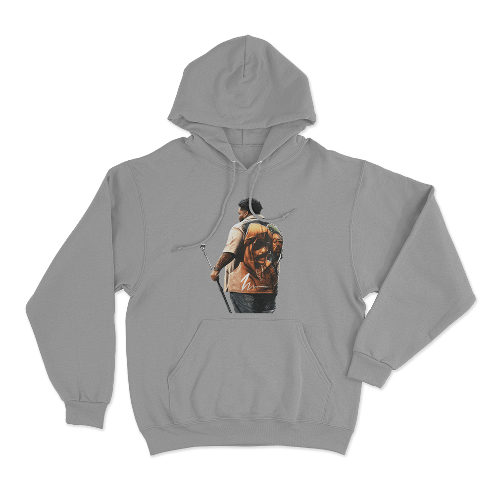 Rod Wave Back Unisex Hoodie Grey Rod Wave Back Unisex Hoodie Grey