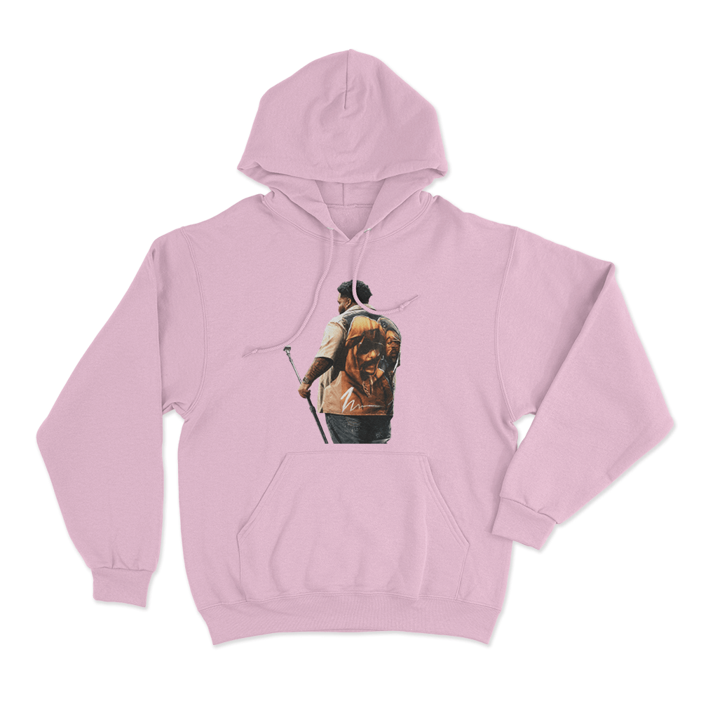 Rod Wave Back Unisex Hoodie Pink Rod Wave Back Unisex Hoodie Pink