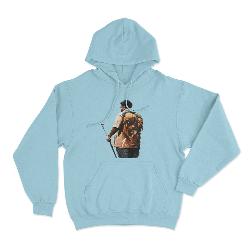 Rod Wave Back Unisex Hoodie Sky Blue Rod Wave Back Unisex Hoodie Sky Blue