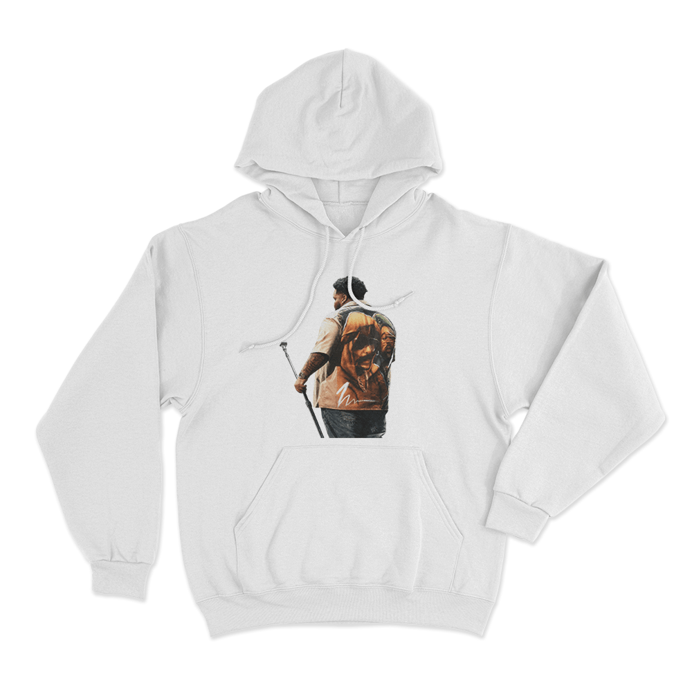 Rod Wave Back Unisex Hoodie White Rod Wave Back Unisex Hoodie White