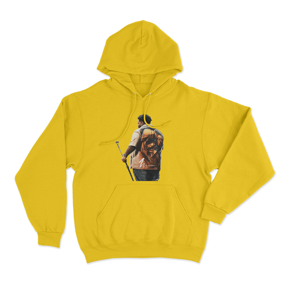 Rod Wave Back Unisex Hoodie Yellow Rod Wave Back Unisex Hoodie Yellow