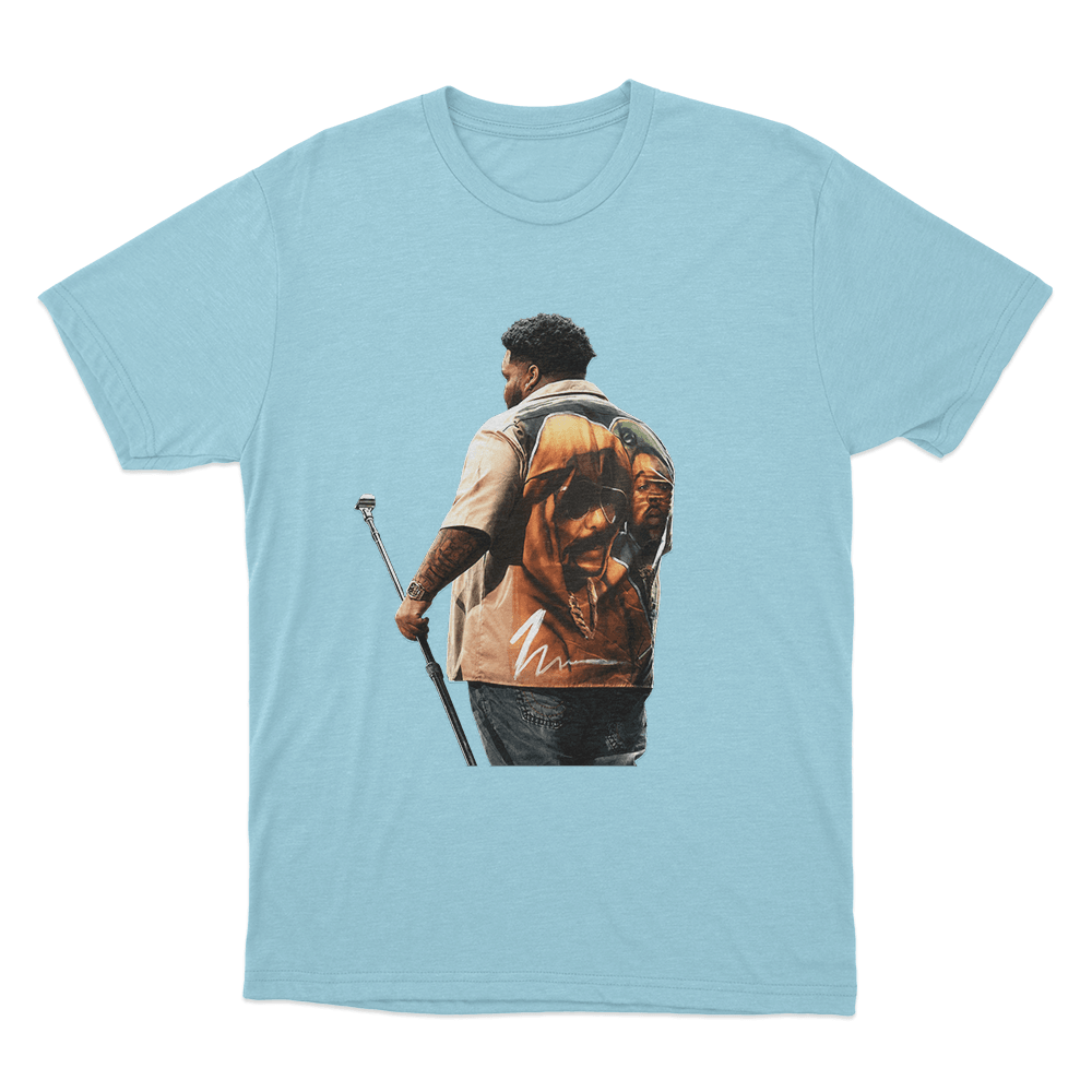 Rod Wave Back Unisex T Shirt Sky Blue Rod Wave Back Unisex T Shirt Sky Blue