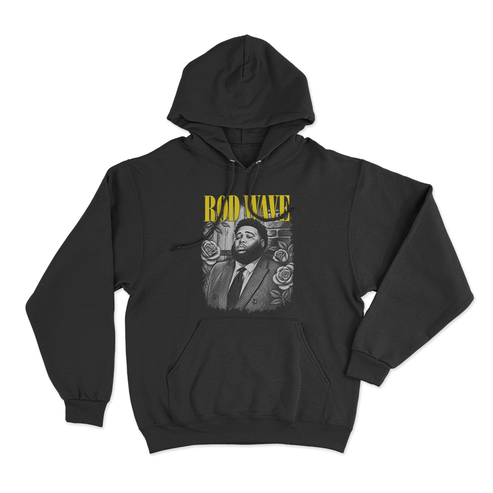 Rod Wave Portrait Unisex Hoodie Black Rod Wave Portrait Unisex Hoodie Black