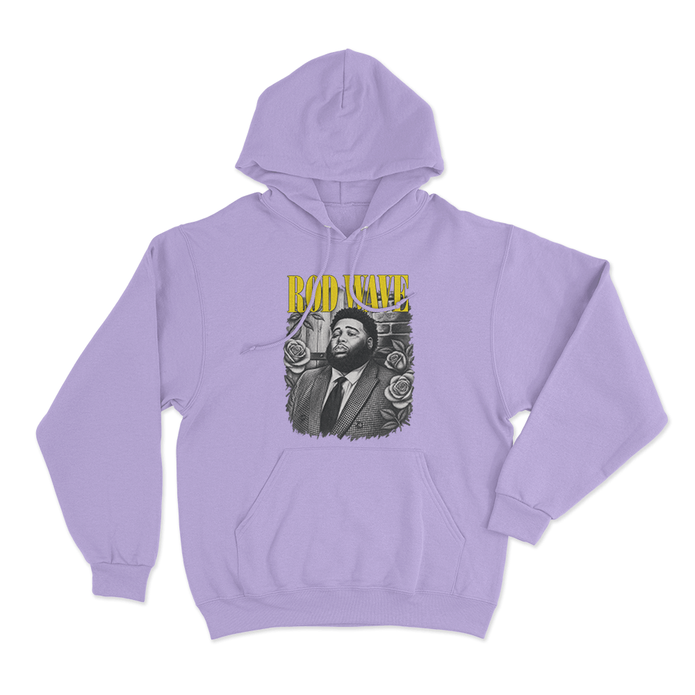 Rod Wave Portrait Unisex Hoodie Purple Rod Wave Portrait Unisex Hoodie Purple