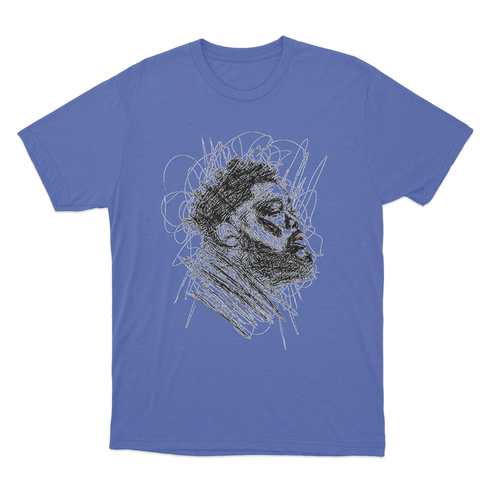 Rod Wave Scribble Portrait Unisex T Shirt Blue Rod Wave Scribble Portrait Unisex T Shirt Blue