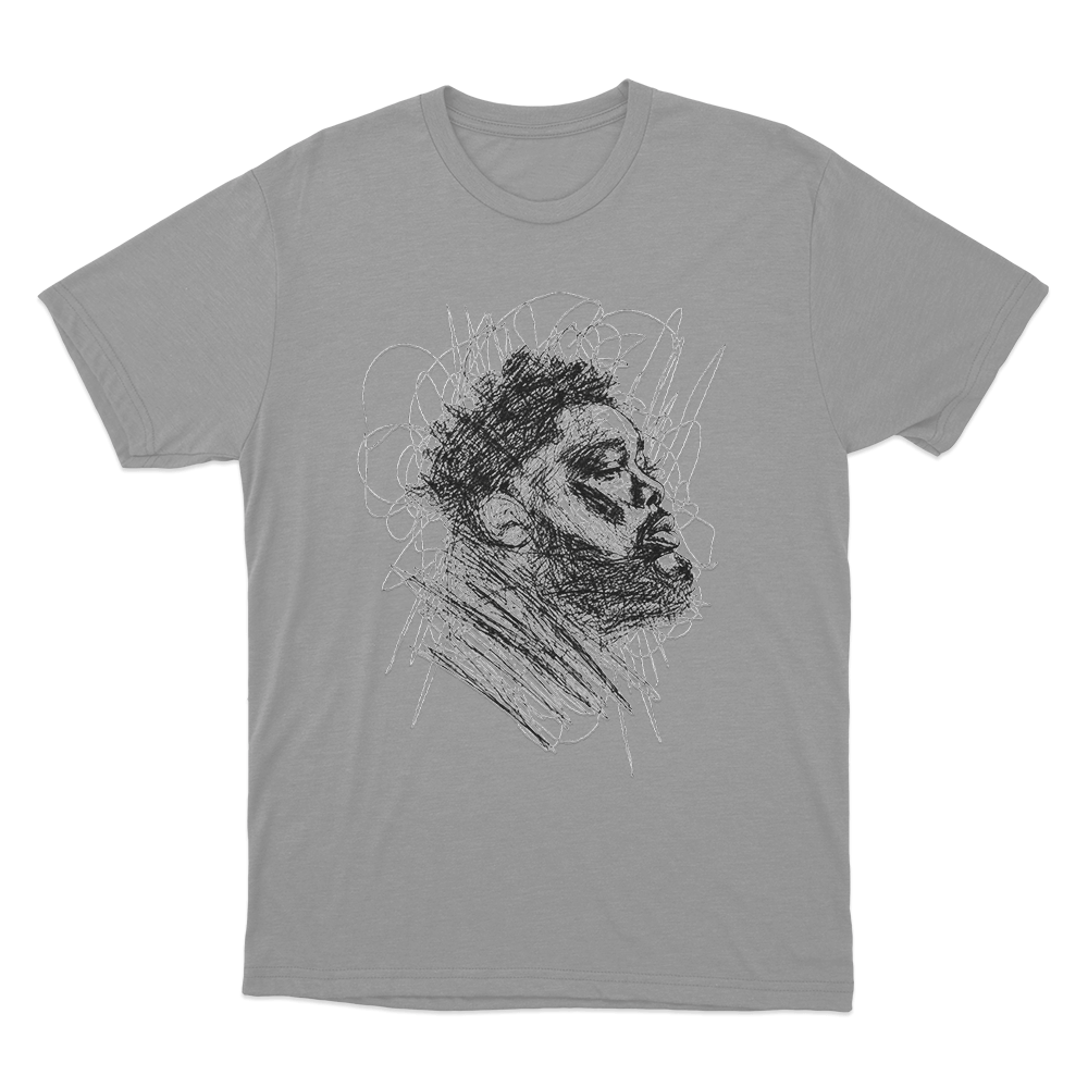 Rod Wave Scribble Portrait Unisex T Shirt Grey Rod Wave Scribble Portrait Unisex T Shirt Grey