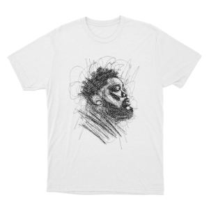 Rod Wave Scribble Portrait Unisex T Shirt White