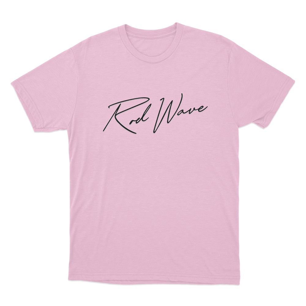 Rod Wave Signature Logo Unisex T Shirt Pink Rod Wave Signature Logo Unisex T Shirt Pink