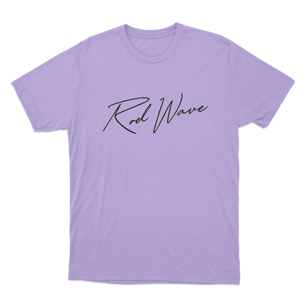 Rod Wave Signature Logo Unisex T Shirt Purple Rod Wave Signature Logo Unisex T Shirt Purple