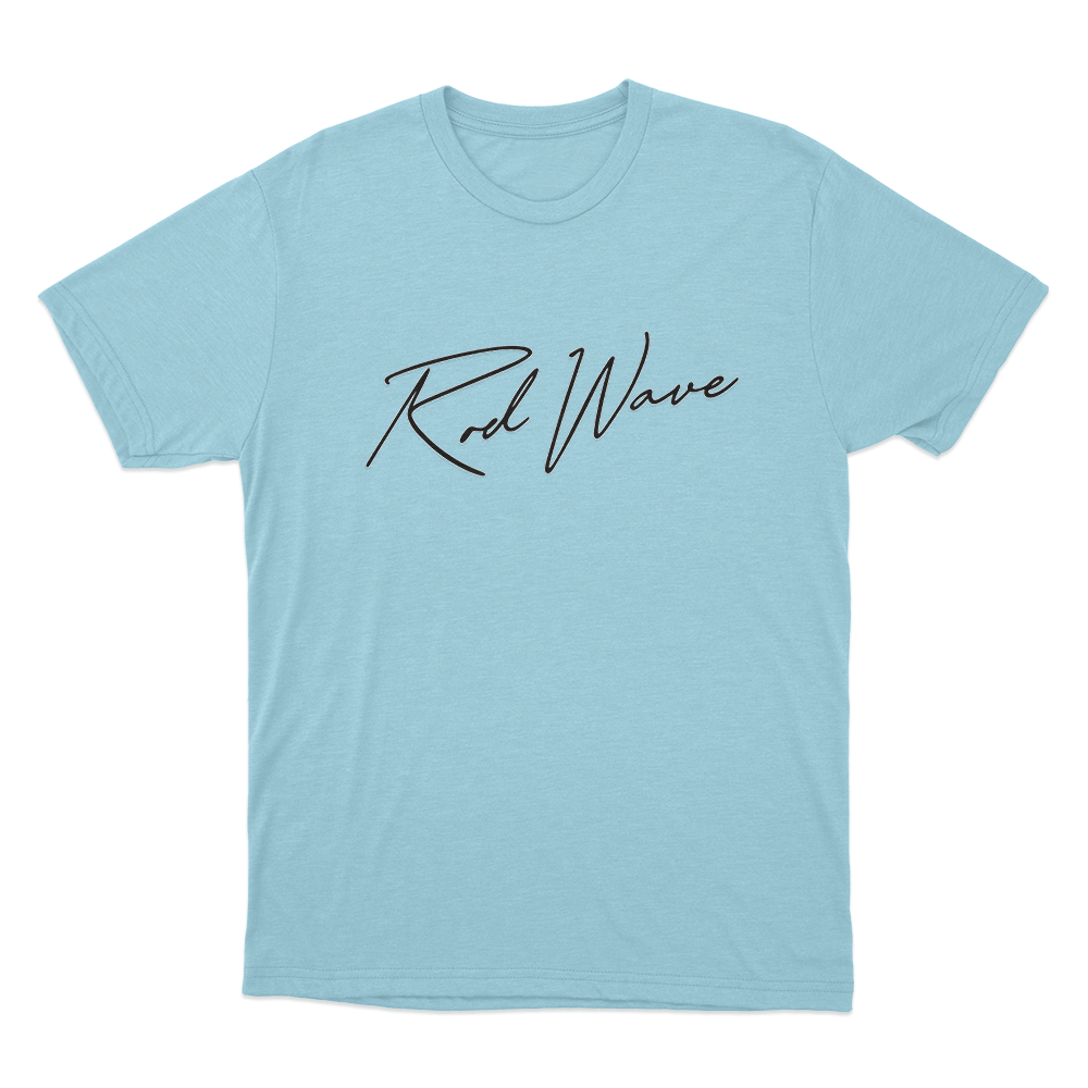 Rod Wave Signature Logo Unisex T Shirt Sky Blue Rod Wave Signature Logo Unisex T Shirt Sky Blue